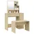 Produktbild 3 för Sminkbord set sonoma-ek 86,5x35x136 cm