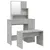Produktbild 2 för Sminkbord set betonggrå 86,5x35x136 cm
