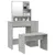 Produktbild 3 för Sminkbord set betonggrå 86,5x35x136 cm