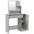 Produktbild 5 för Sminkbord set betonggrå 86,5x35x136 cm