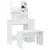 Produktbild 3 för Sminkbord set vit högglans 86,5x35x136 cm