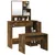 Produktbild 4 för Sminkbord set rökfärgad ek 86,5x35x136 cm