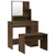 Produktbild 2 för Sminkbord set brun ek 86,5x35x136 cm