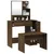 Produktbild 4 för Sminkbord set brun ek 86,5x35x136 cm