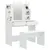 Produktbild 4 för Sminkbord set vit 96x40x142 cm