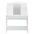 Produktbild 6 för Sminkbord set vit 96x40x142 cm