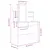 Produktbild 9 för Sminkbord set vit 96x40x142 cm