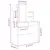 Produktbild 9 för Sminkbord set sonoma 96x40x142 cm