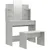 Produktbild 2 för Sminkbord set betonggrå 96x40x142 cm