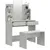 Produktbild 4 för Sminkbord set betonggrå 96x40x142 cm