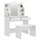Sminkbord set vit högglans 96x40x142 cm
