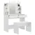 Produktbild 4 för Sminkbord set vit högglans 96x40x142 cm