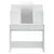 Produktbild 6 för Sminkbord set vit högglans 96x40x142 cm