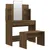 Produktbild 2 för Sminkbord set brun ek 96x40x142 cm