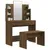 Produktbild 3 för Sminkbord set brun ek 96x40x142 cm