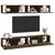 Produktbild 3 för Väggmonterade tv-bänkar 4 st brun ek 100x30x30 cm