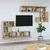 Produktbild 3 för Väggmonterad tv-bänk somona-ek 37x37x72 cm konstruerat trä
