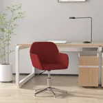 Snurrbar kontorsstol vinröd tyg
