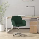 Snurrbar kontorsstol mörkgrön tyg