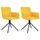 Snurrbara matstolar 2 st gul sammet
