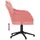 Snurrbar kontorsstol rosa sammet