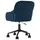 Snurrbar kontorsstol blå sammet