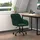 Snurrbar kontorsstol mörkgrön sammet