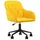 Snurrbar kontorsstol gul sammet