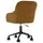 Snurrbar kontorsstol brun sammet