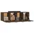 Produktbild 4 för Väggskåp 2 st brun ek 80x35x36,5 cm konstruerat trä