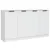 Produktbild 2 för Skänkar 2 st vit 60x30x70 cm konstruerat trä