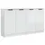Produktbild 2 för Skänkar 2 st vit högglans 60x30x70 cm konstruerat trä