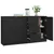Produktbild 4 för Skänk 2 st svart 60x30x70 cm konstruerat trä