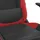 Gamingstol med massage svart och röd konstläder