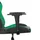 Gamingstol med massage svart och grön konstläder