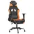 Produktbild 2 för Gamingstol med massage och fotstöd svart och orange konstläder