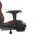 Produktbild 11 för Gamingstol med massage och fotstöd svart och vinröd konstläder