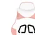 Produktbild 8 för Gamingstol med massage och fotstöd vit och rosa konstläder