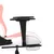 Produktbild 9 för Gamingstol med massage och fotstöd vit och rosa konstläder