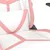 Produktbild 8 för Gamingstol med massage vit och rosa konstläder