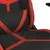 Produktbild 12 för Gamingstol med massage och fotstöd svart och röd konstläder