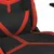 Produktbild 9 för Gamingstol med massage och fotstöd svart och röd konstläder