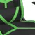 Produktbild 9 för Gamingstol med massage och fotstöd svart och grön konstläder