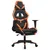 Produktbild 2 för Gamingstol med massage och fotstöd svart och orange konstläder