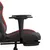 Produktbild 11 för Gamingstol med massage och fotstöd svart och vinröd konstläder