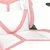 Produktbild 9 för Gamingstol med massage och fotstöd vit och rosa konstläder