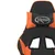Produktbild 10 för Gamingstol med massage svart och orange konstläder