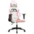 Produktbild 6 för Gamingstol med massage vit och rosa konstläder