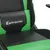 Produktbild 9 för Gamingstol med massage och fotstöd svart och grön konstläder