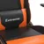 Produktbild 9 för Gamingstol med massage och fotstöd svart och orange konstläder